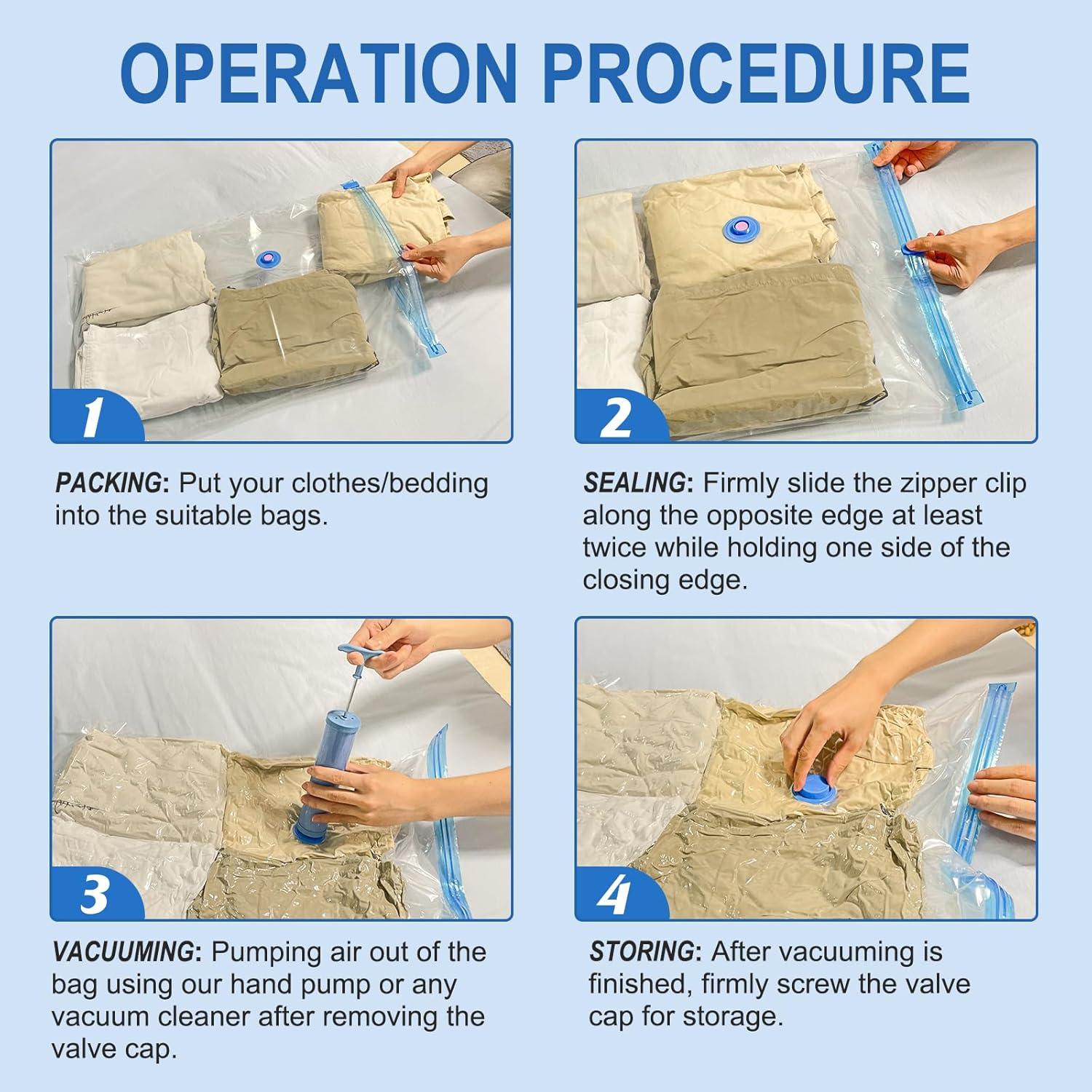 16 Bolsas de Almacenamiento al Vacío FYGRIP con Bomba