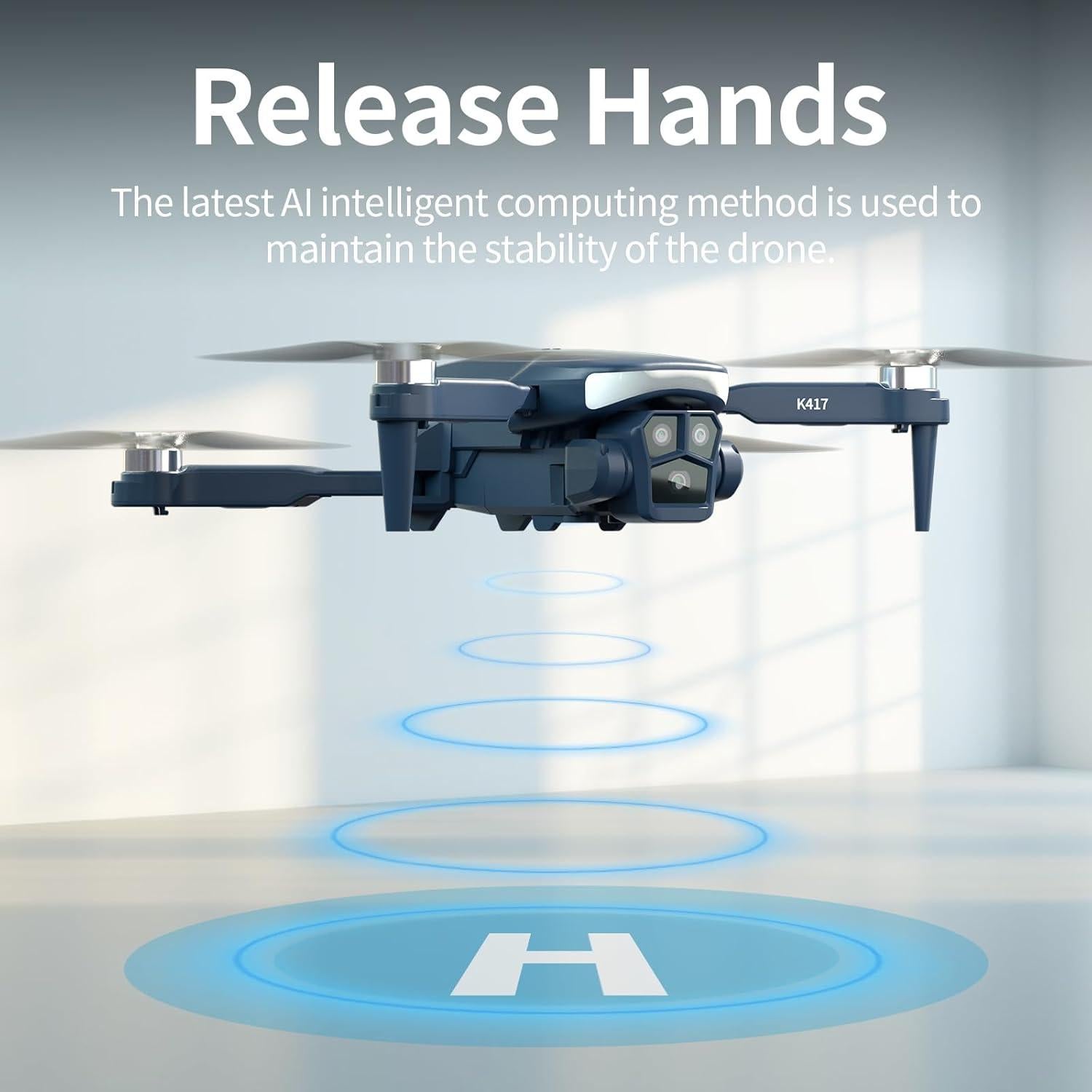 Dron K417 KARUISRC con Cámara 1080p y Control por Gestos