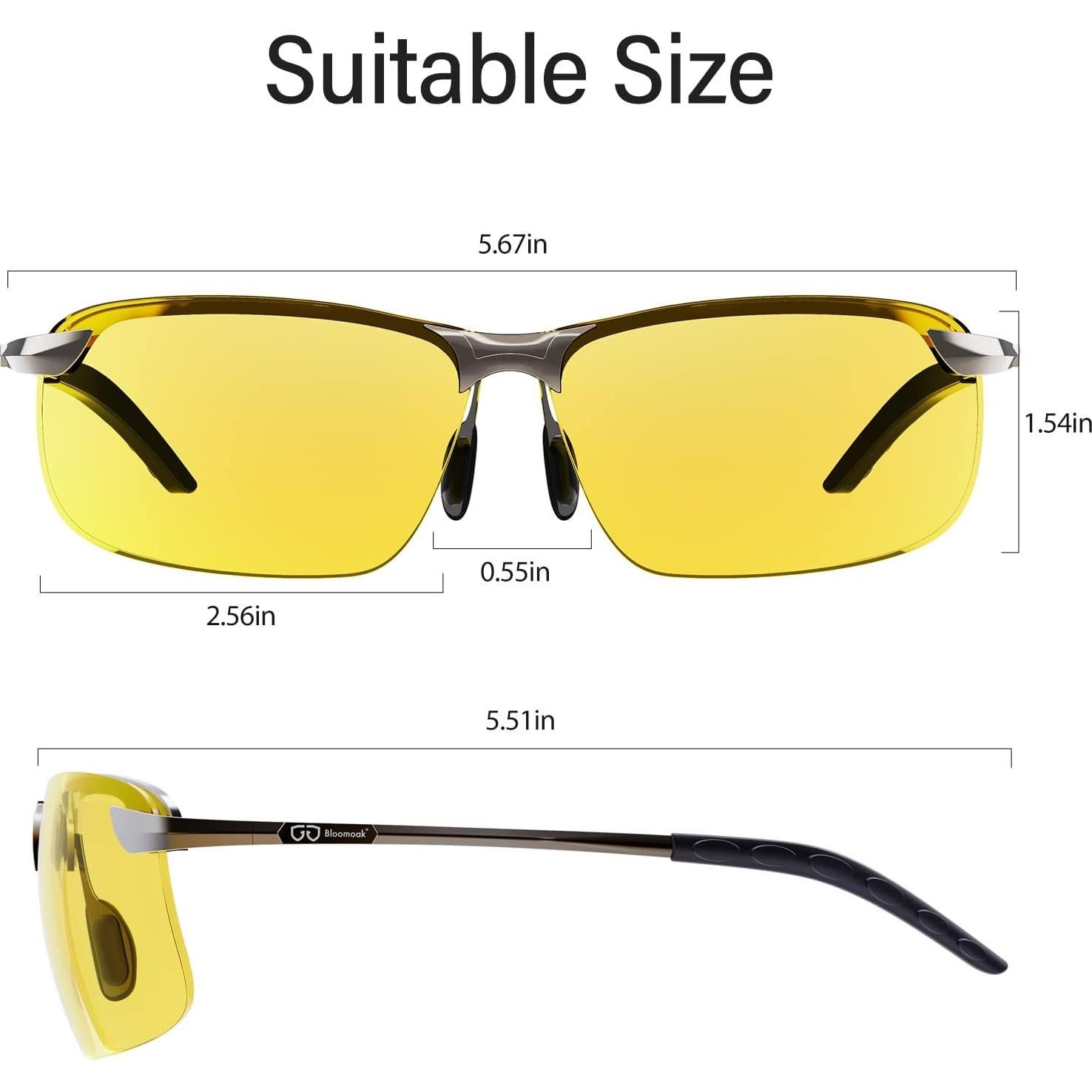 Gafas de Conducción Nocturna B BLOOMOAK Polarizadas UV400