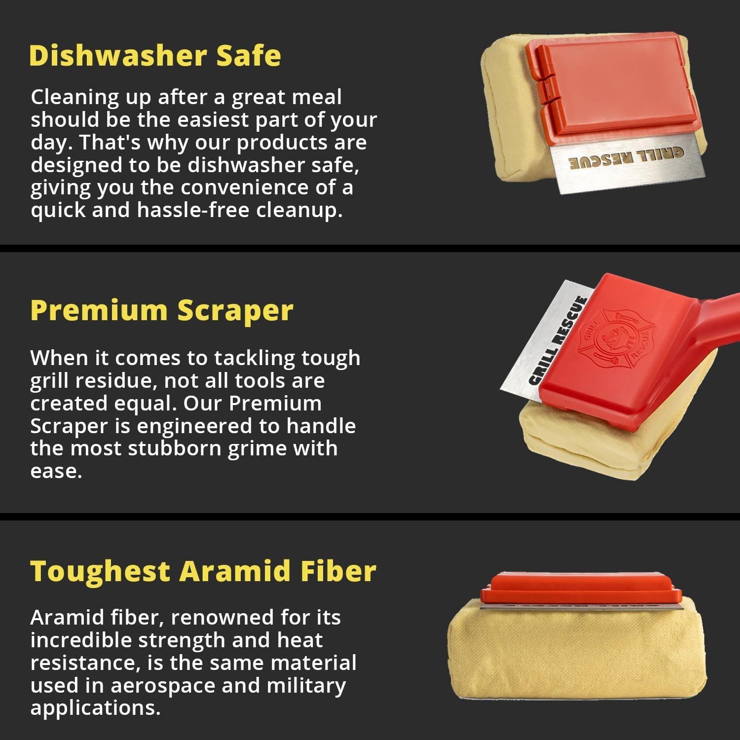 Cepillo de limpieza Grill Rescue - Sin cerdas, 427 g