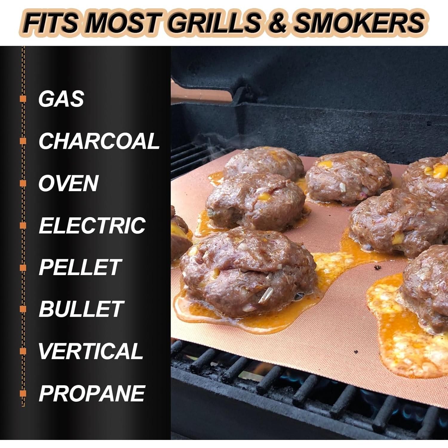 Mats de Parrilla UBeesize Set de 6 Antiadherentes 40x33 cm