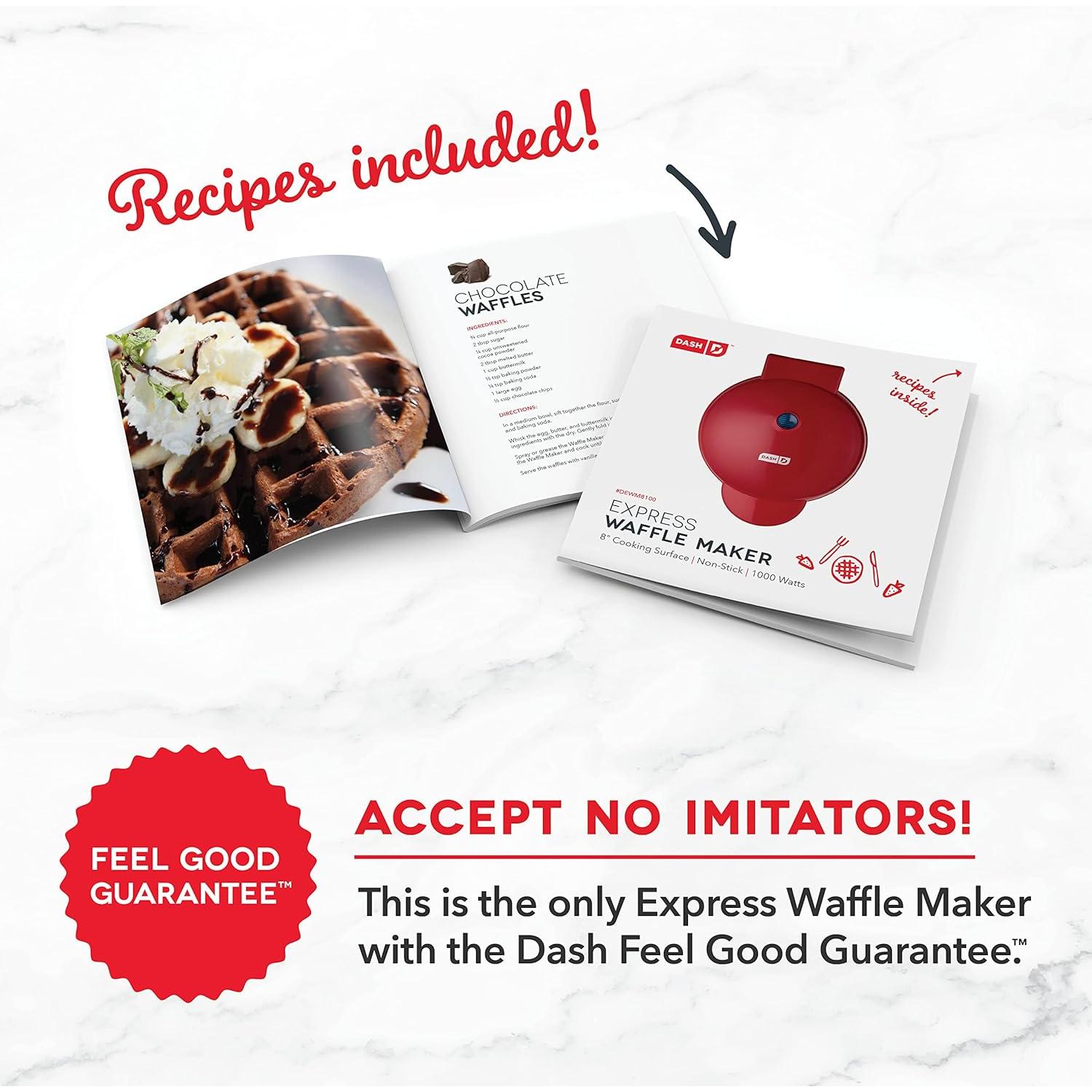 Máquina de Waffles DASH Express 20 cm Antiadherente - Negro