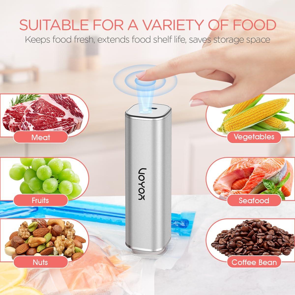 Sellador de Vacío VOYOR VS210 Portátil con 5 Bolsas