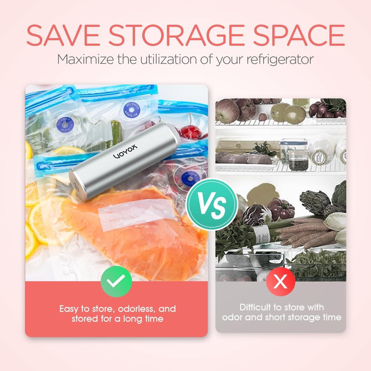 Sellador de Vacío VOYOR VS210 Portátil con 5 Bolsas