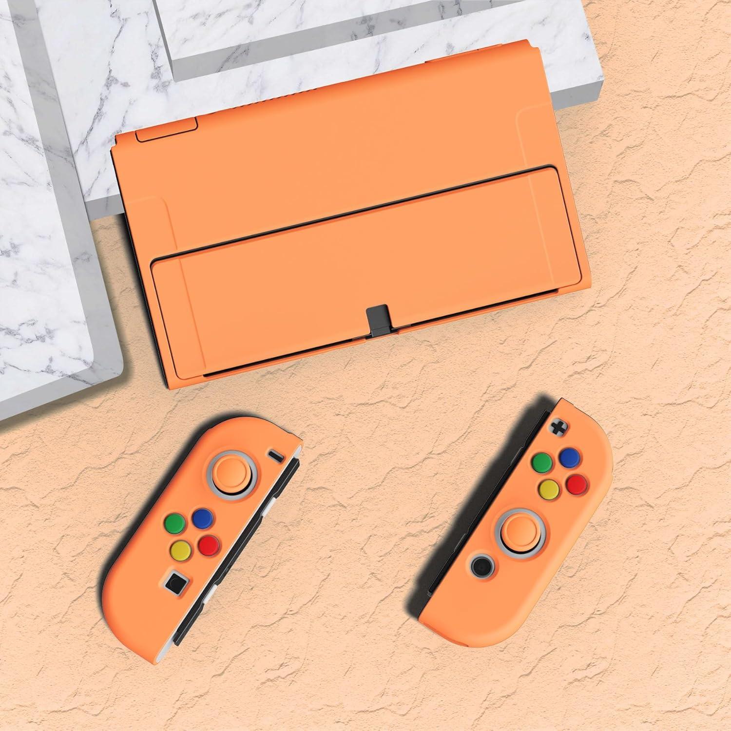 Funda Protectora Suave PlayVital para Nintendo Switch OLED - Amarillo