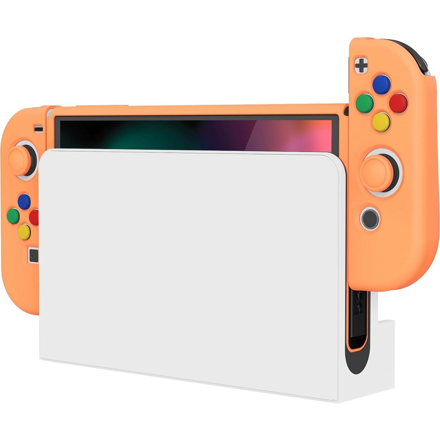 Funda Protectora Suave PlayVital para Nintendo Switch OLED - Amarillo