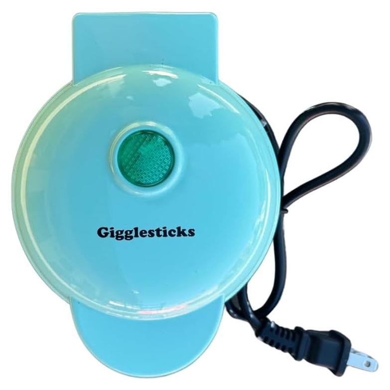 Mini Waffle Maker Gigglesticks Rosa Antiadherente Compacto
