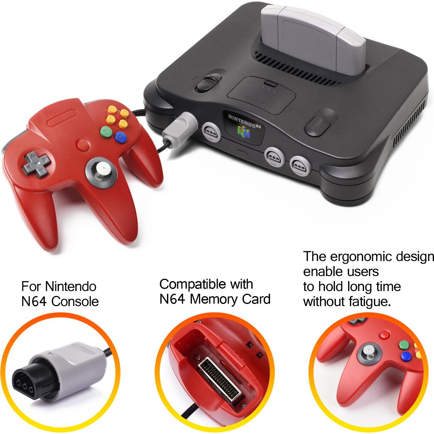 Paquete de 2 Controladores N64 iNNEXT con Cable 1.83m