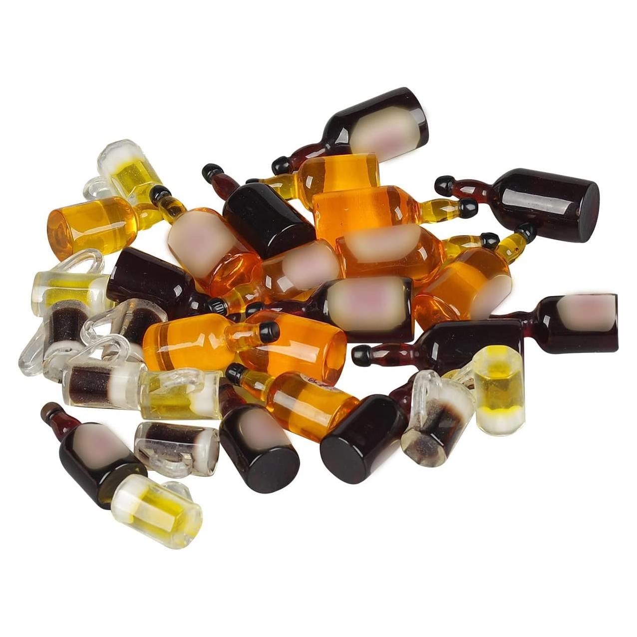 32 Piezas Mini Botellas de Cerveza Falsas para Muñecas