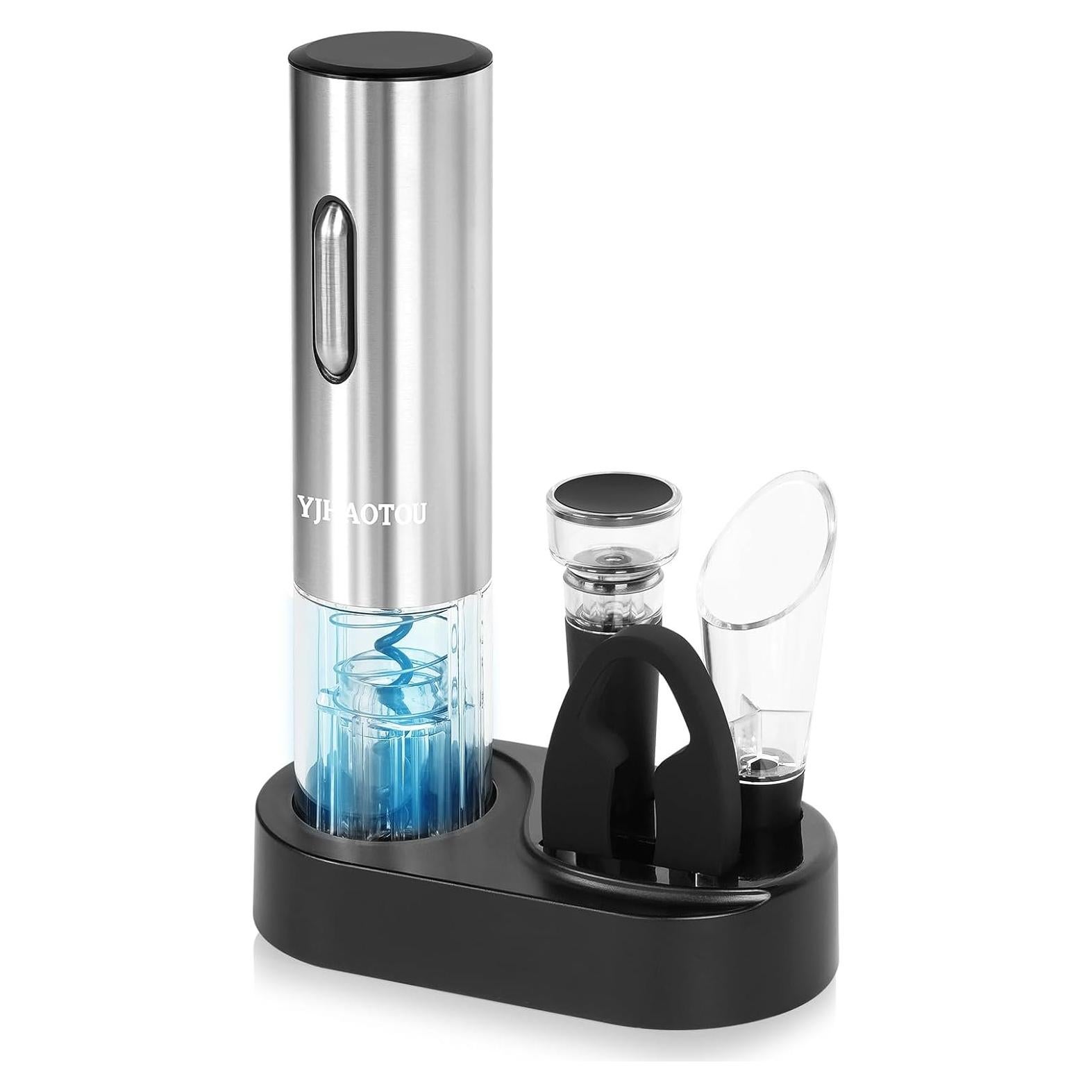 Abridor de Vino Eléctrico YJHAOTOU 5 en 1 Acero Inoxidable