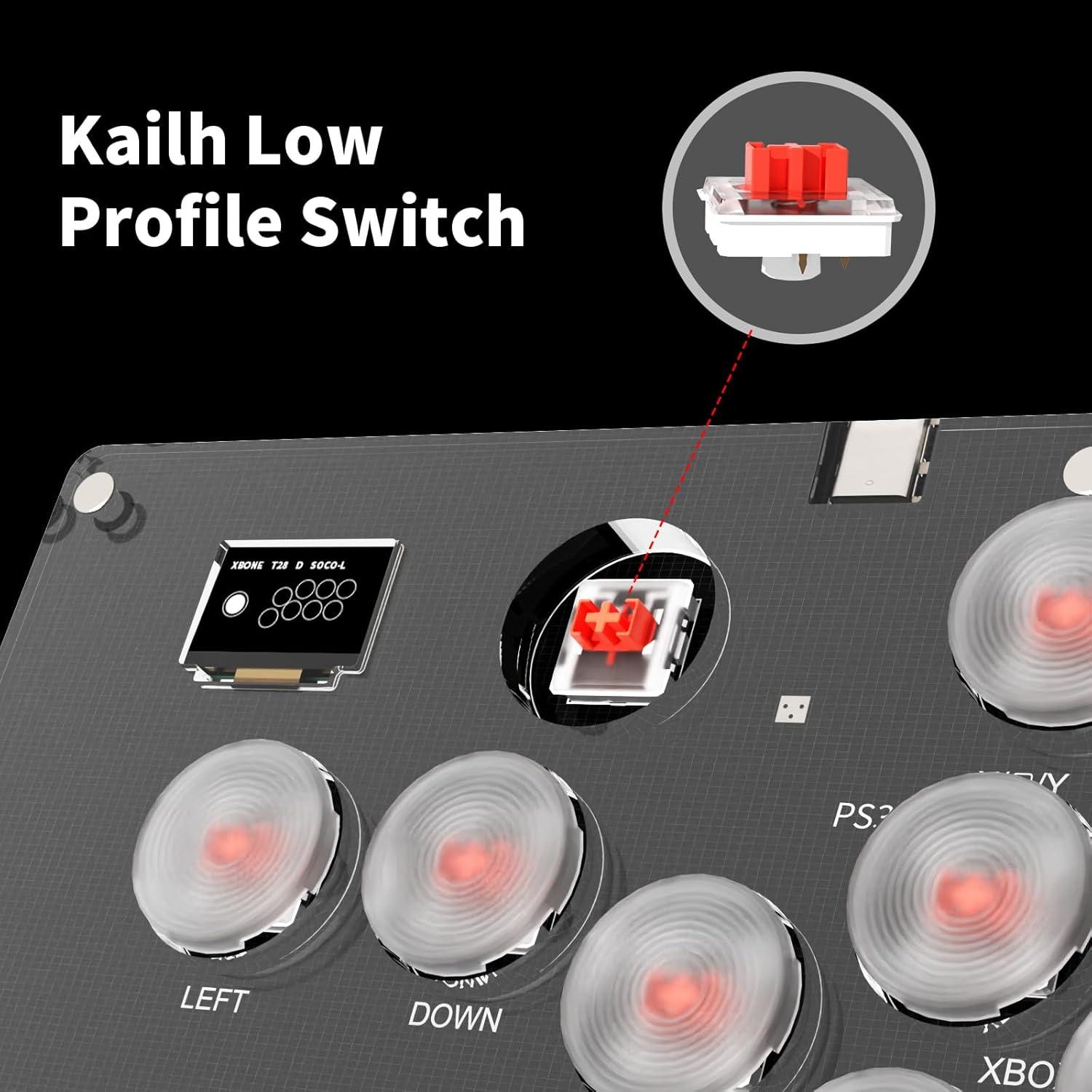 Controlador Arcade AceGamer T16 16 Teclas RGB Turbo PC/PS4/Switch