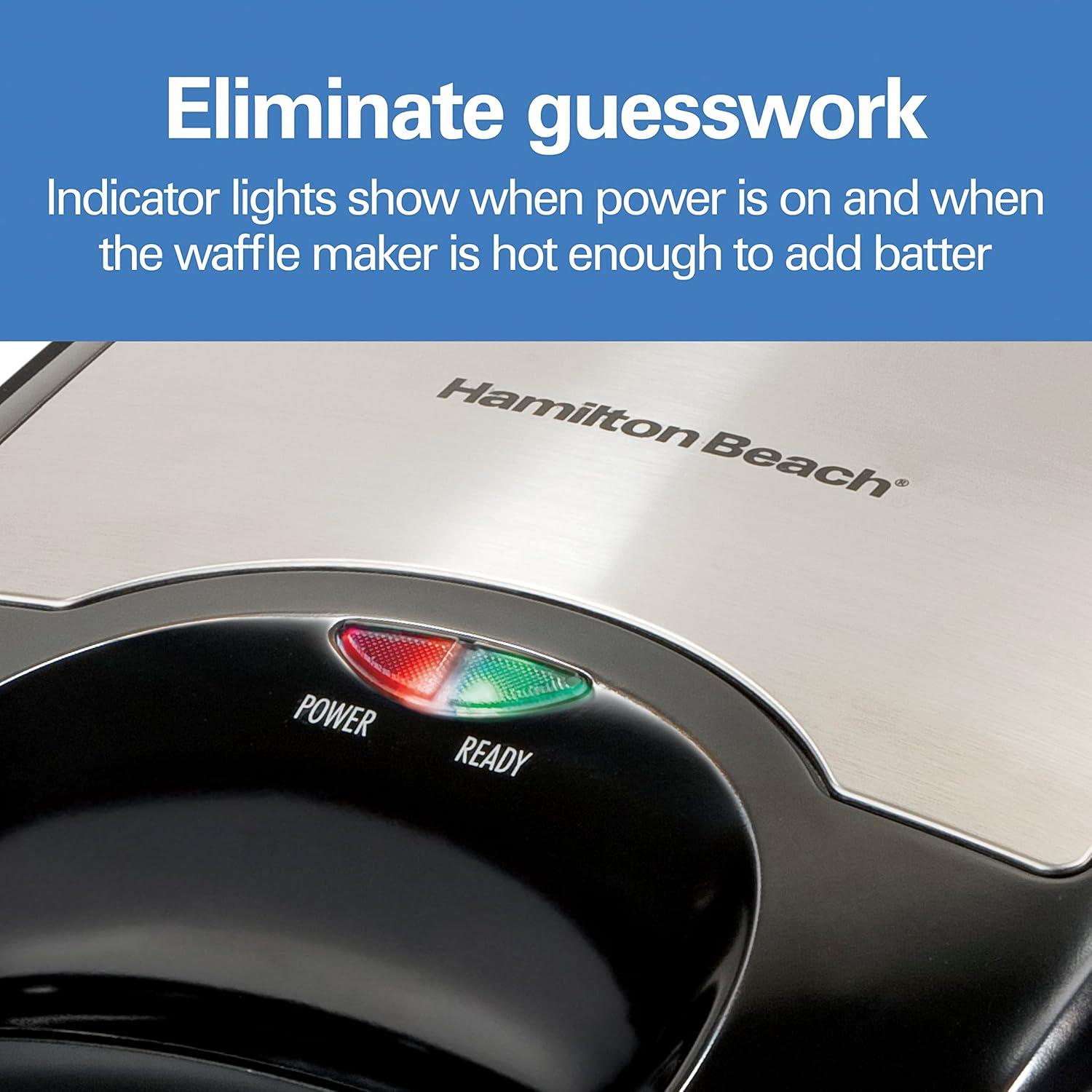 Waffle Maker Hamilton Beach 26020 Antiadherente 4 Mini Waffles