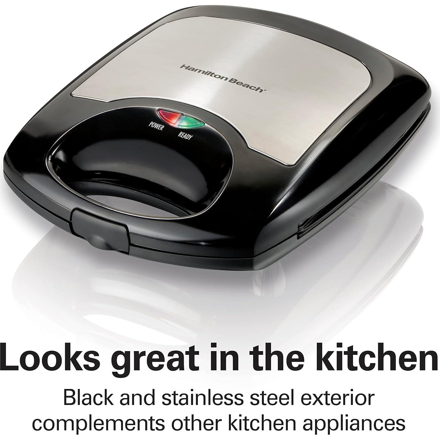 Waffle Maker Hamilton Beach 26020 Antiadherente 4 Mini Waffles