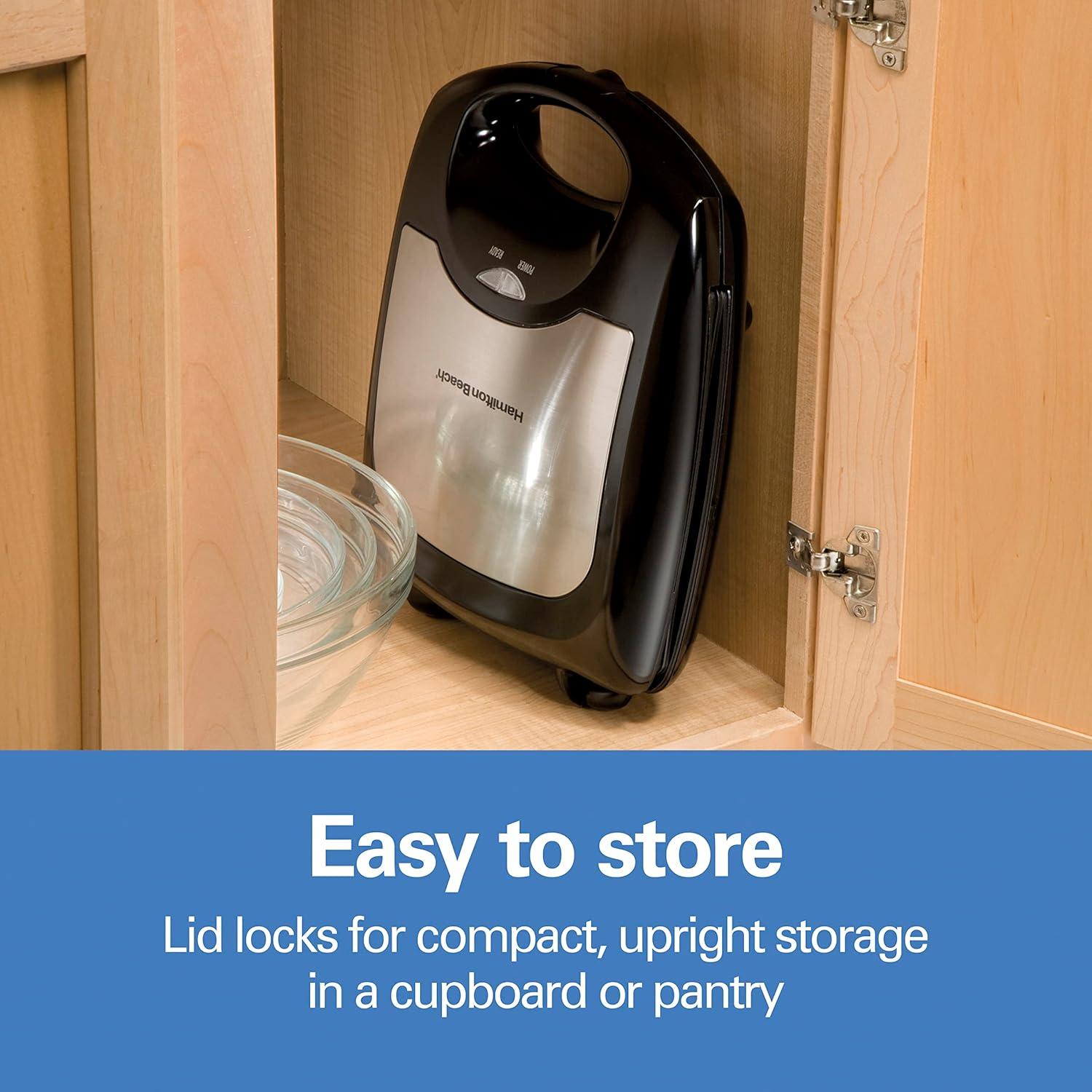 Waffle Maker Hamilton Beach 26020 Antiadherente 4 Mini Waffles