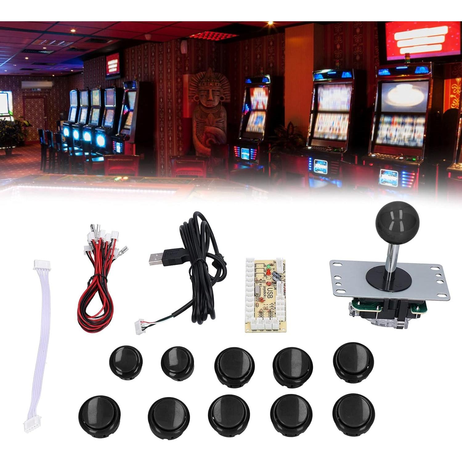 Kits de Joystick de Juego Hilitand DIY USB 8 Vías + 10 Botones