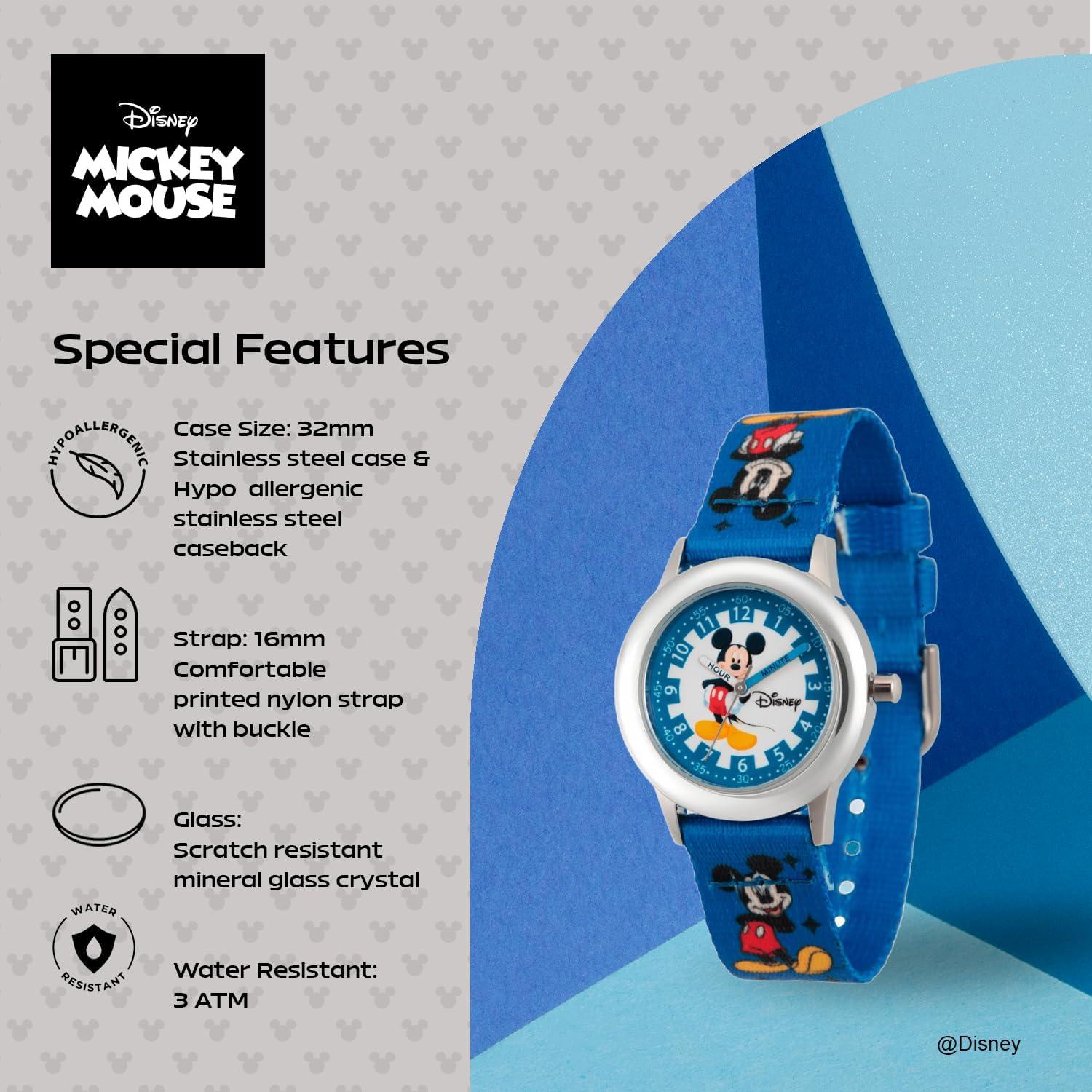 Reloj Analógico de Cuarzo Disney Mickey Mouse Niños 32mm