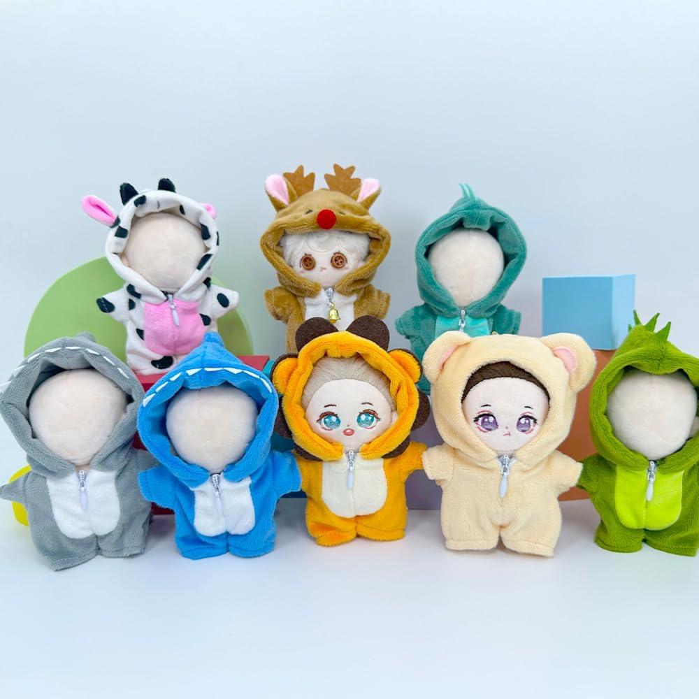 Ropa de Muñeca de Peluche 10cm niannyyhouse Traje Dinosaurio
