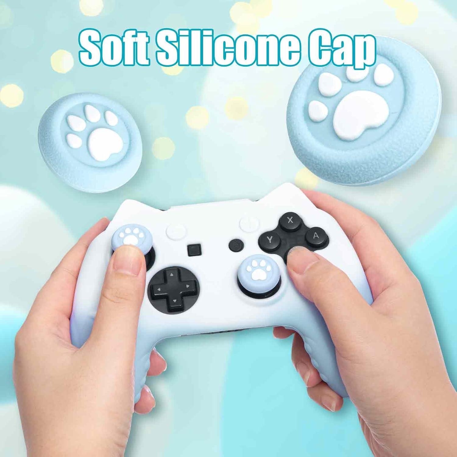 Funda de Silicona para Controlador Pro Nintendo Switch - NANANINO Azul