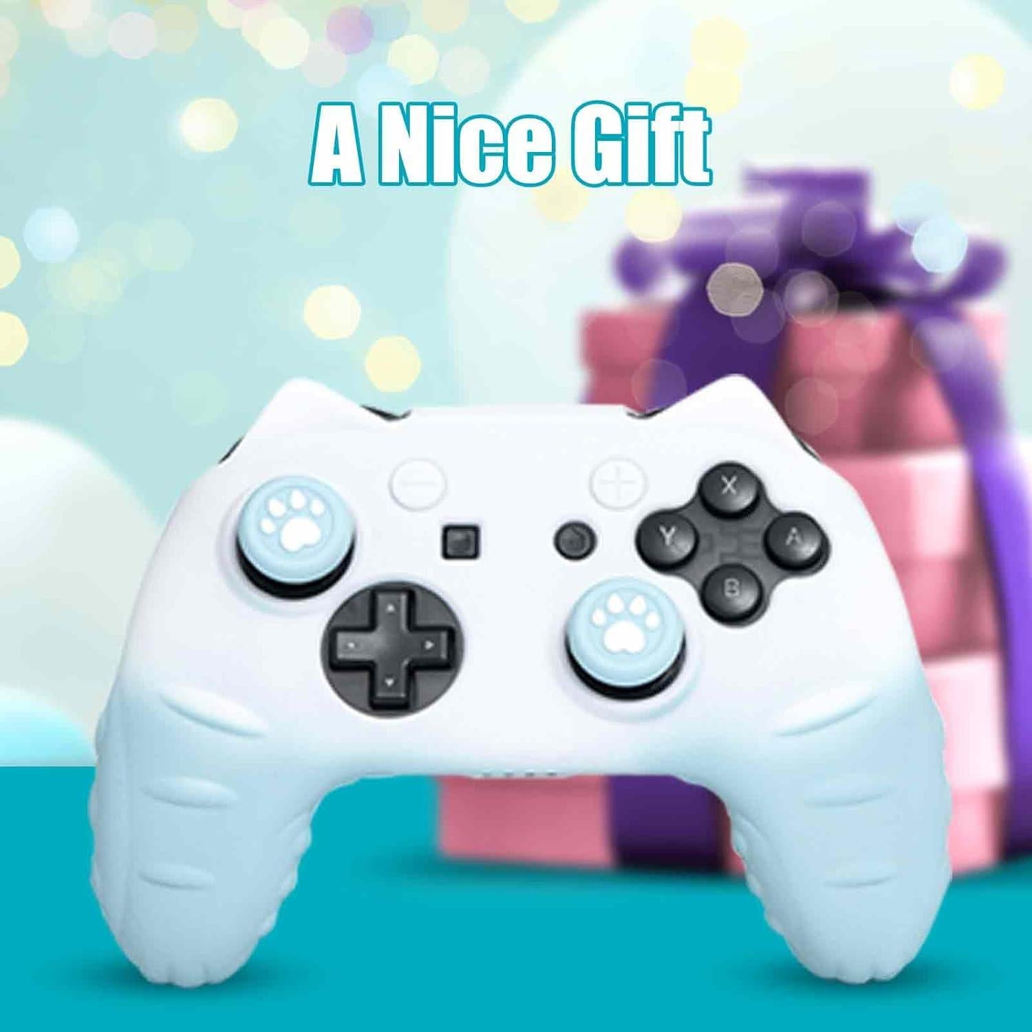 Funda de Silicona para Controlador Pro Nintendo Switch - NANANINO Azul