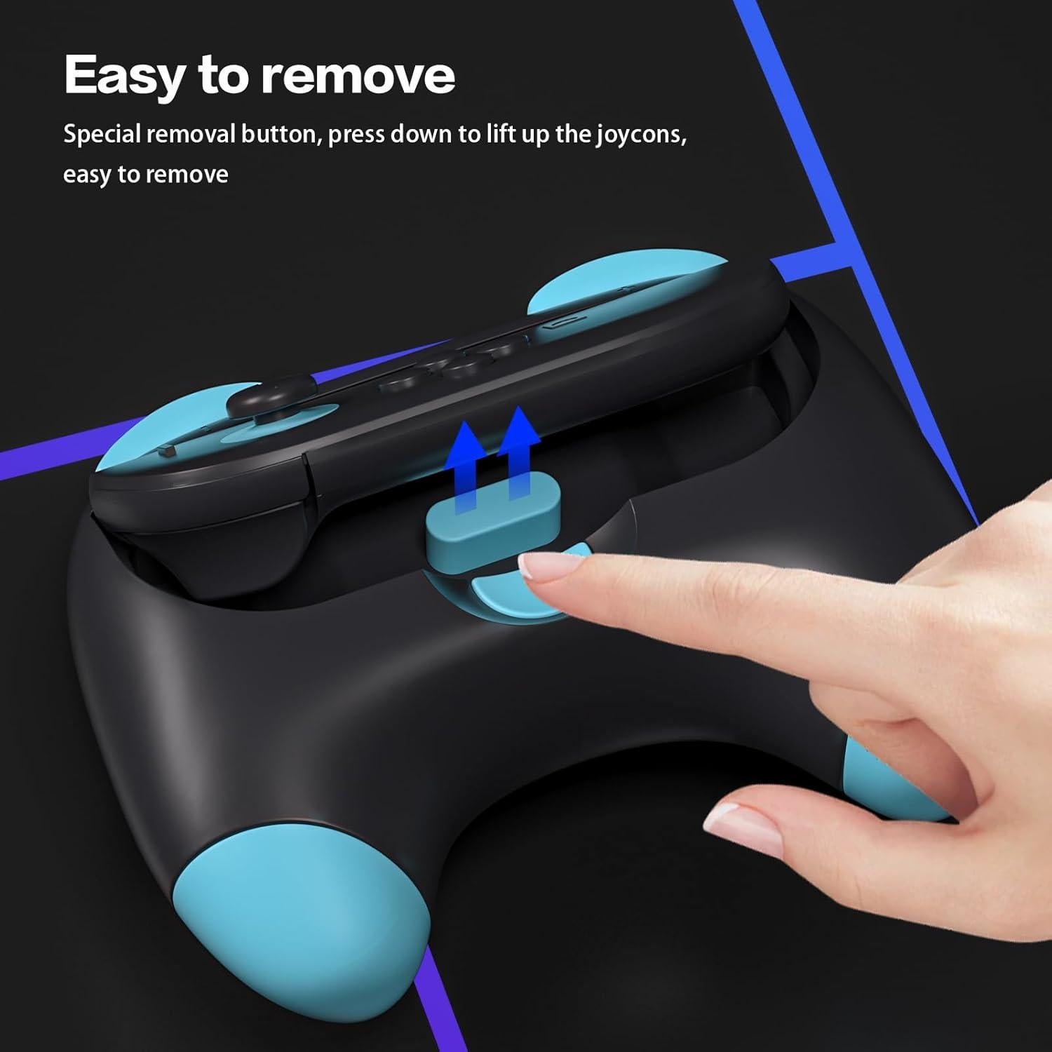Agarraderas Ergonómicas HeatFun para Joy-Con Switch 2 - Negro