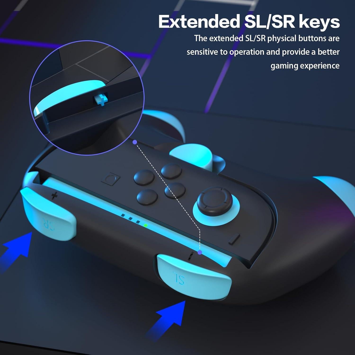 Agarraderas Ergonómicas HeatFun para Joy-Con Switch 2 - Negro