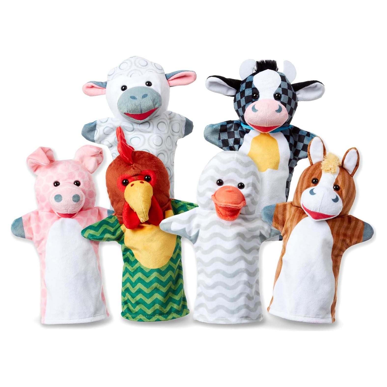 Set de 6 Títeres de Mano Melissa & Doug Animales de Granja