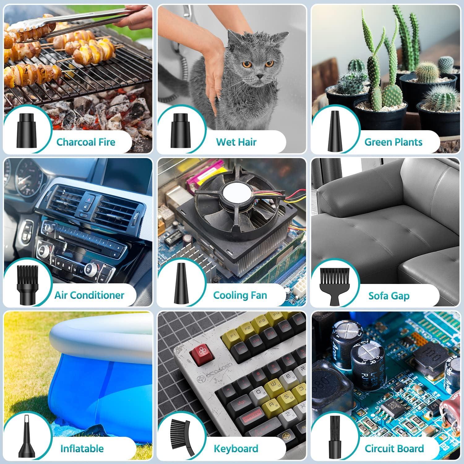 Soplador de aire COMOBELIEF 120000RPM 3 velocidades recargable