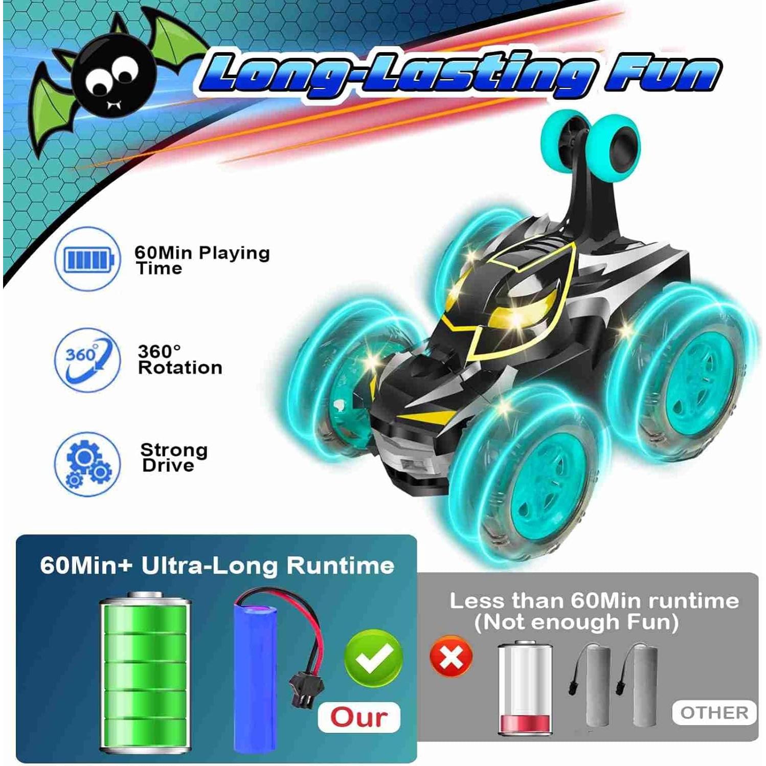 Coche RC Murciélago Logth 4WD Acrobático con Luces LED