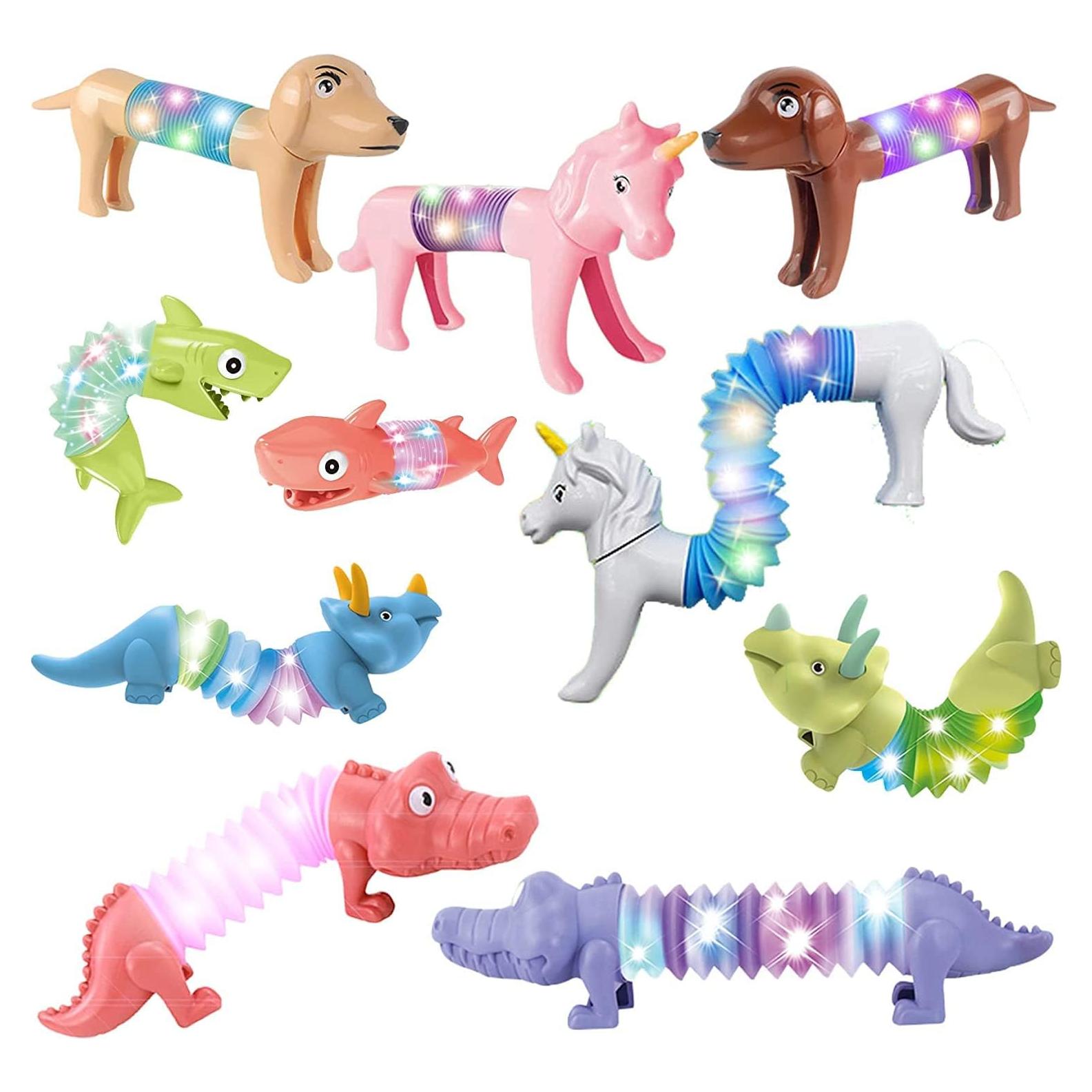 Paquete de 10 Tubos LED Pop Boxgear para Niños - Juguetes Sensoriales