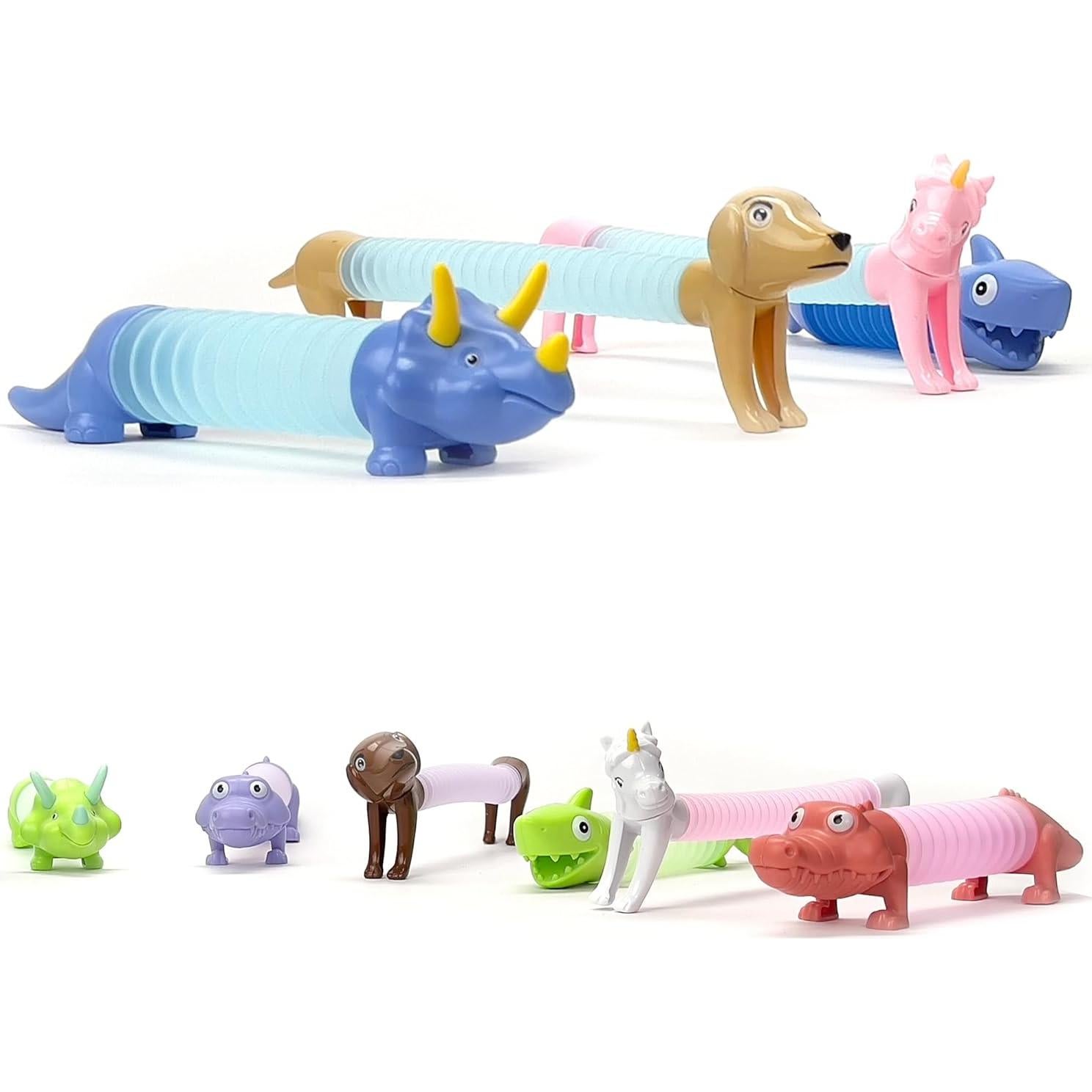 Paquete de 10 Tubos LED Pop Boxgear para Niños - Juguetes Sensoriales