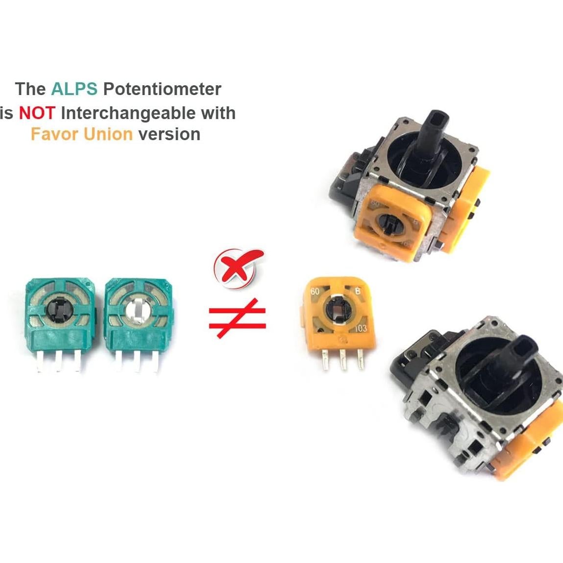 Potenciometro ALPS 10K ElecGear para Joystick PS4, Xbox, Switch Pro