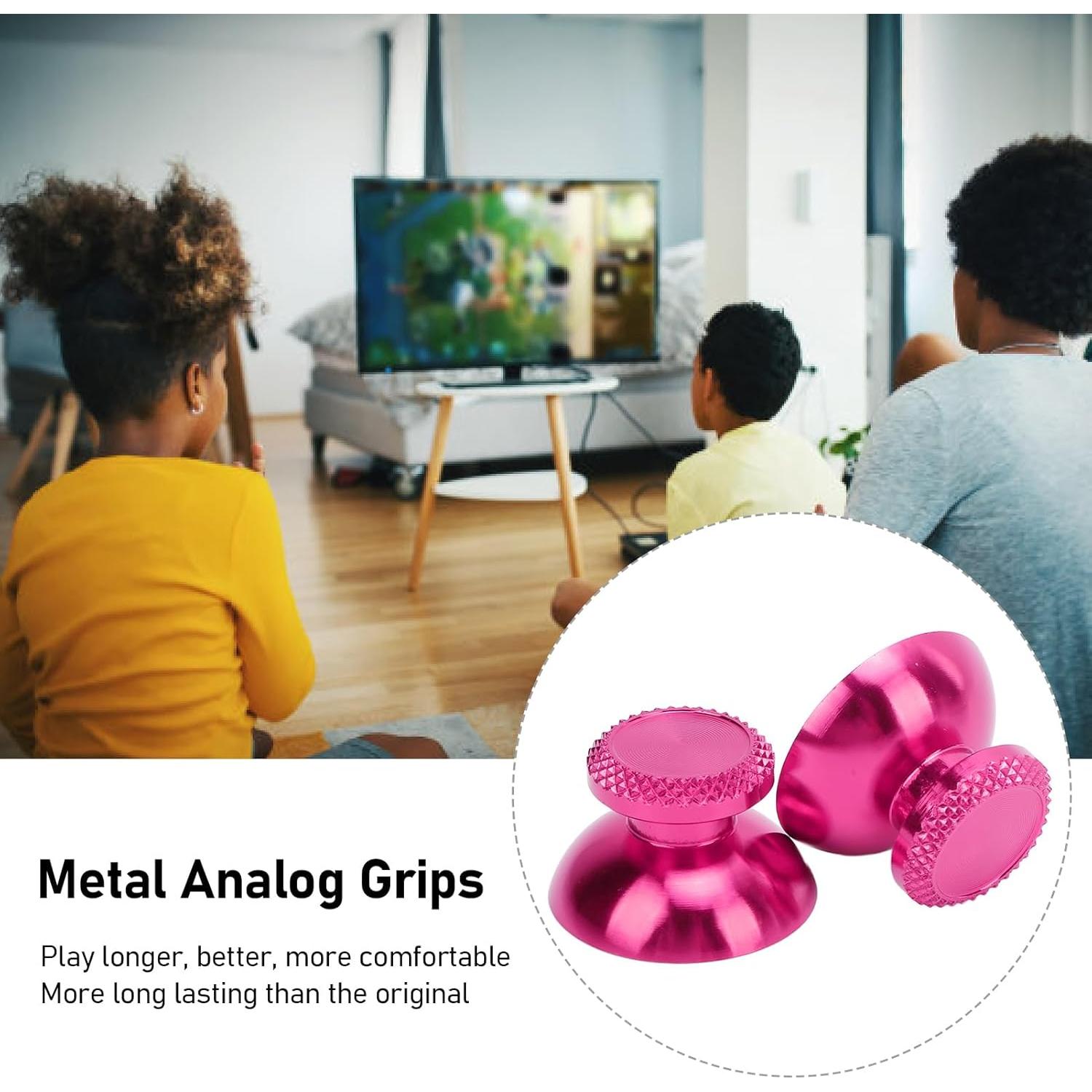 Pomya Thumbsticks Analógicos de Metal para Controlador - Berenjena