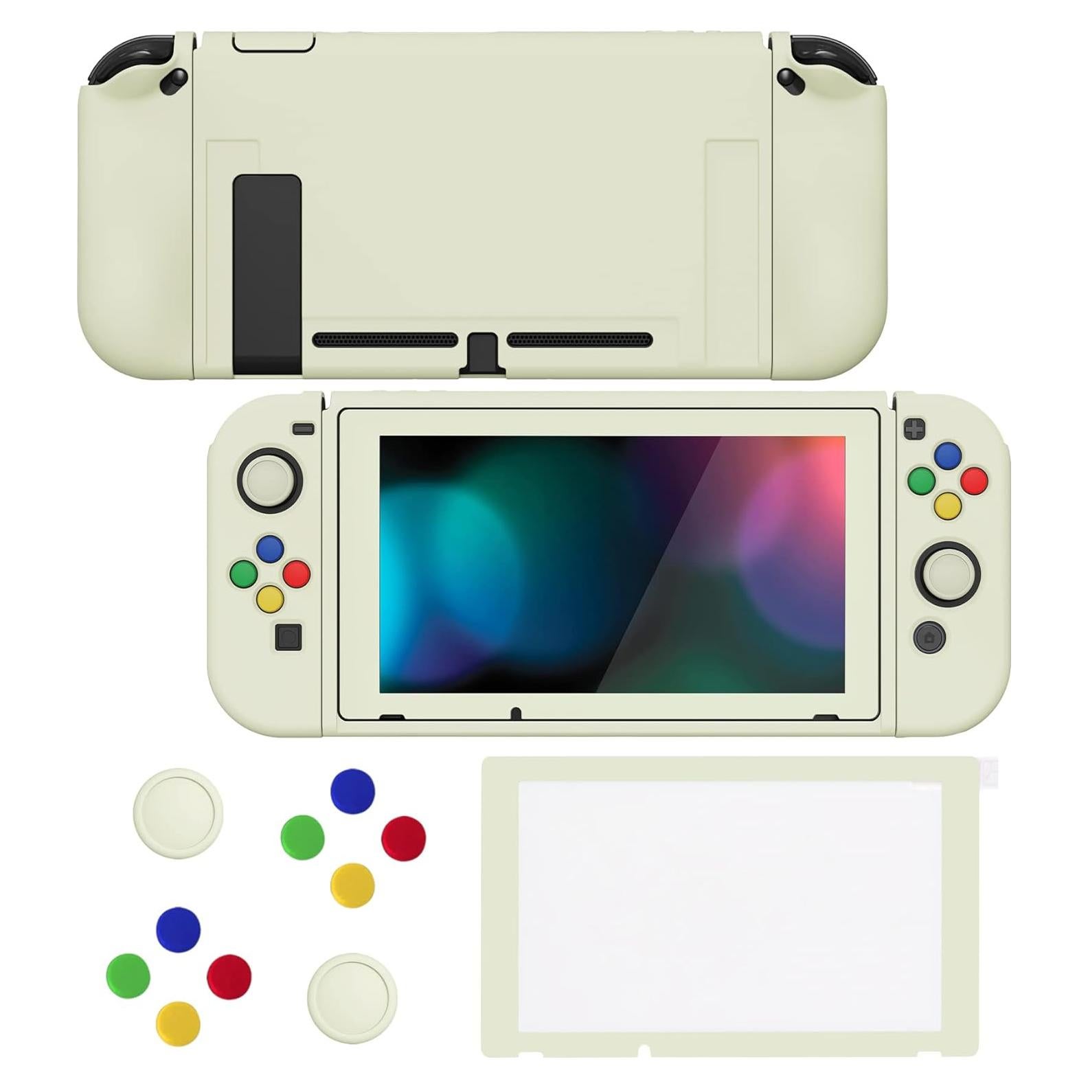 Funda Protectora Suave PlayVital para Nintendo Switch - Amarillo Antiguo