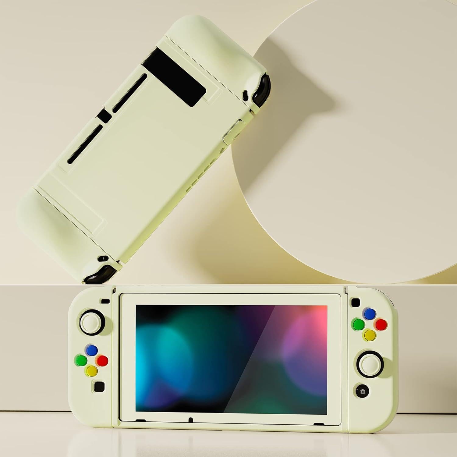 Funda Protectora Suave PlayVital para Nintendo Switch - Amarillo Antiguo