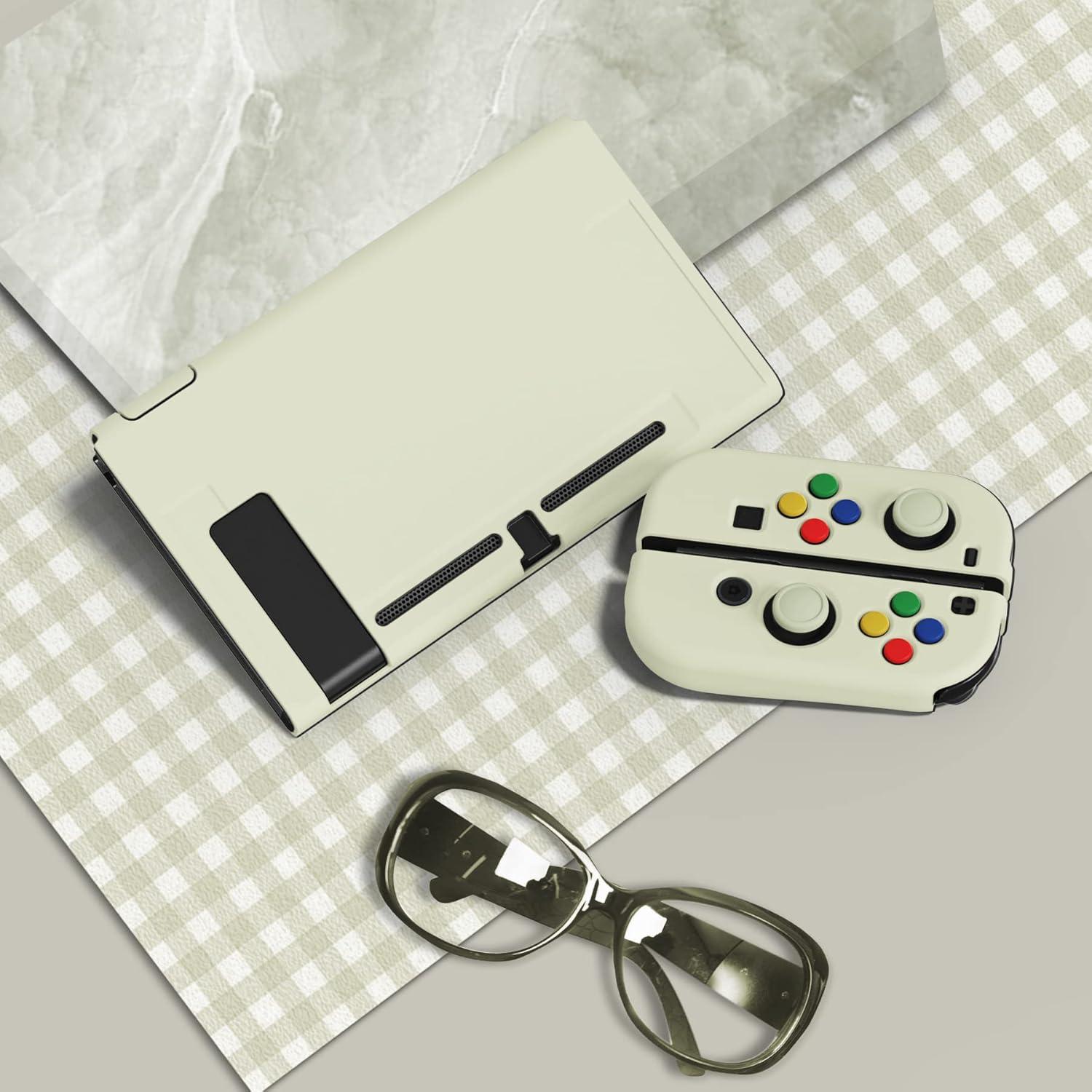 Funda Protectora Suave PlayVital para Nintendo Switch - Amarillo Antiguo