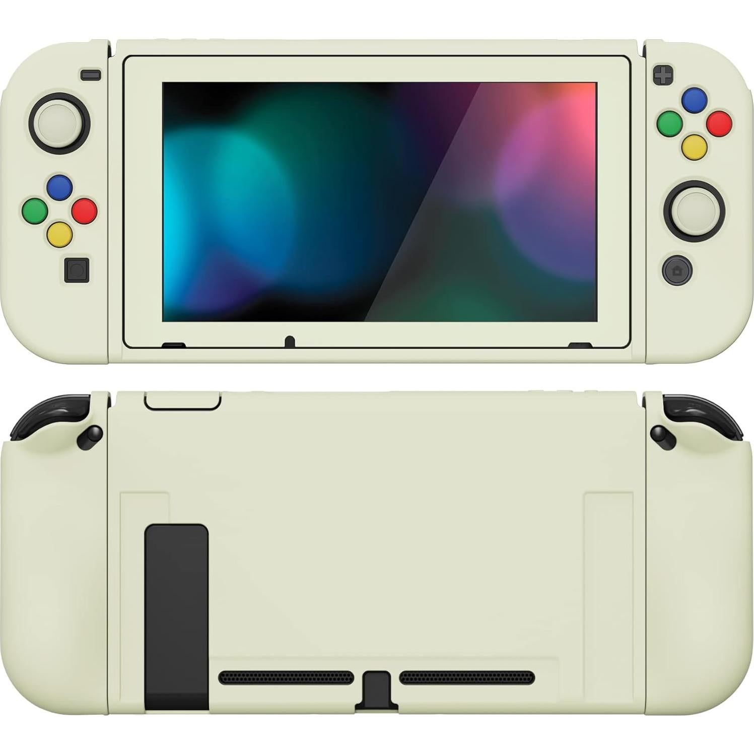 Funda Protectora Suave PlayVital para Nintendo Switch - Amarillo Antiguo