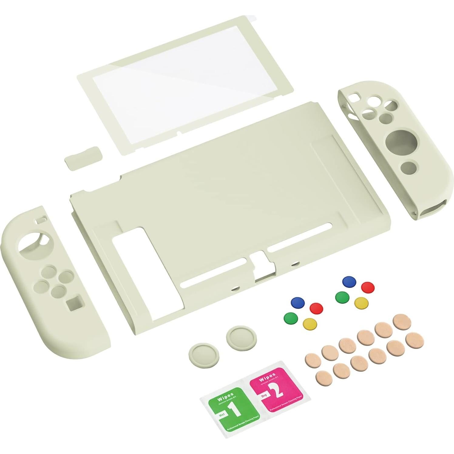 Funda Protectora Suave PlayVital para Nintendo Switch - Amarillo Antiguo