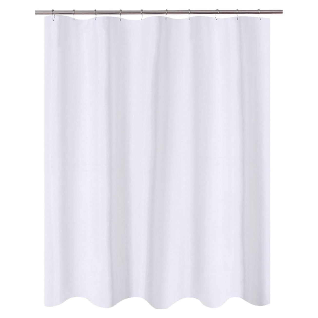 Cortina de Ducha N&Y HOME 152x163 cm Blanca con Ojetes
