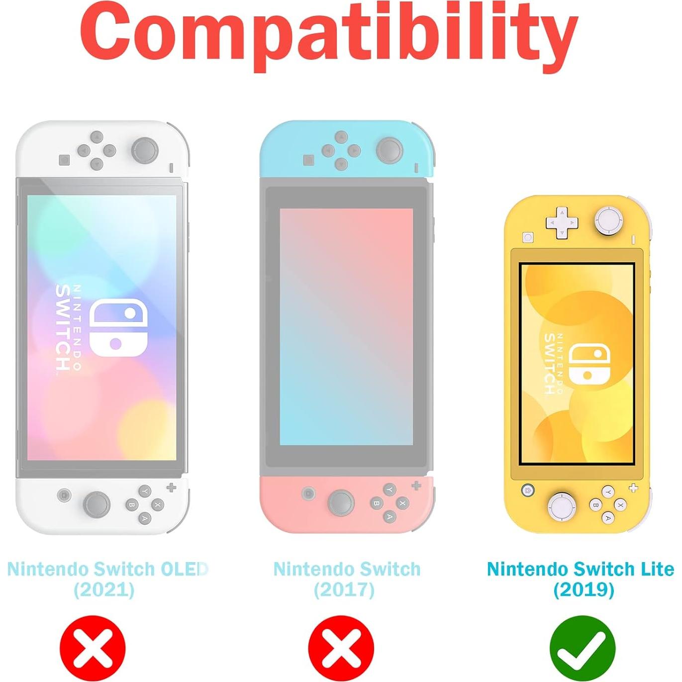 Funda Protectora TPU Kawaii para Nintendo Switch Lite - Cómics Negros