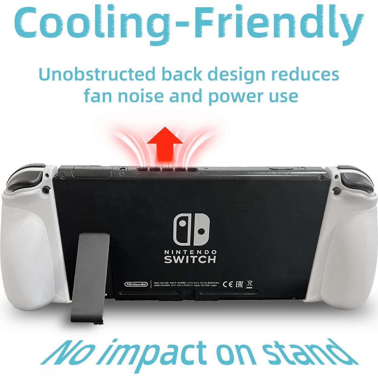 Agarre Ergonómico Joy-Con MystiForge MF112 con Tapas de Pulgar