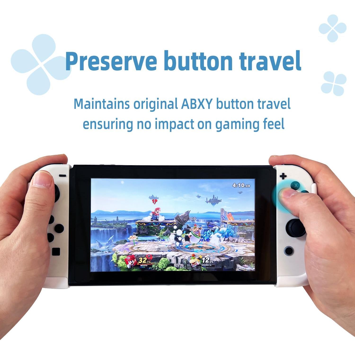 Agarre Ergonómico Joy-Con MystiForge MF112 con Tapas de Pulgar