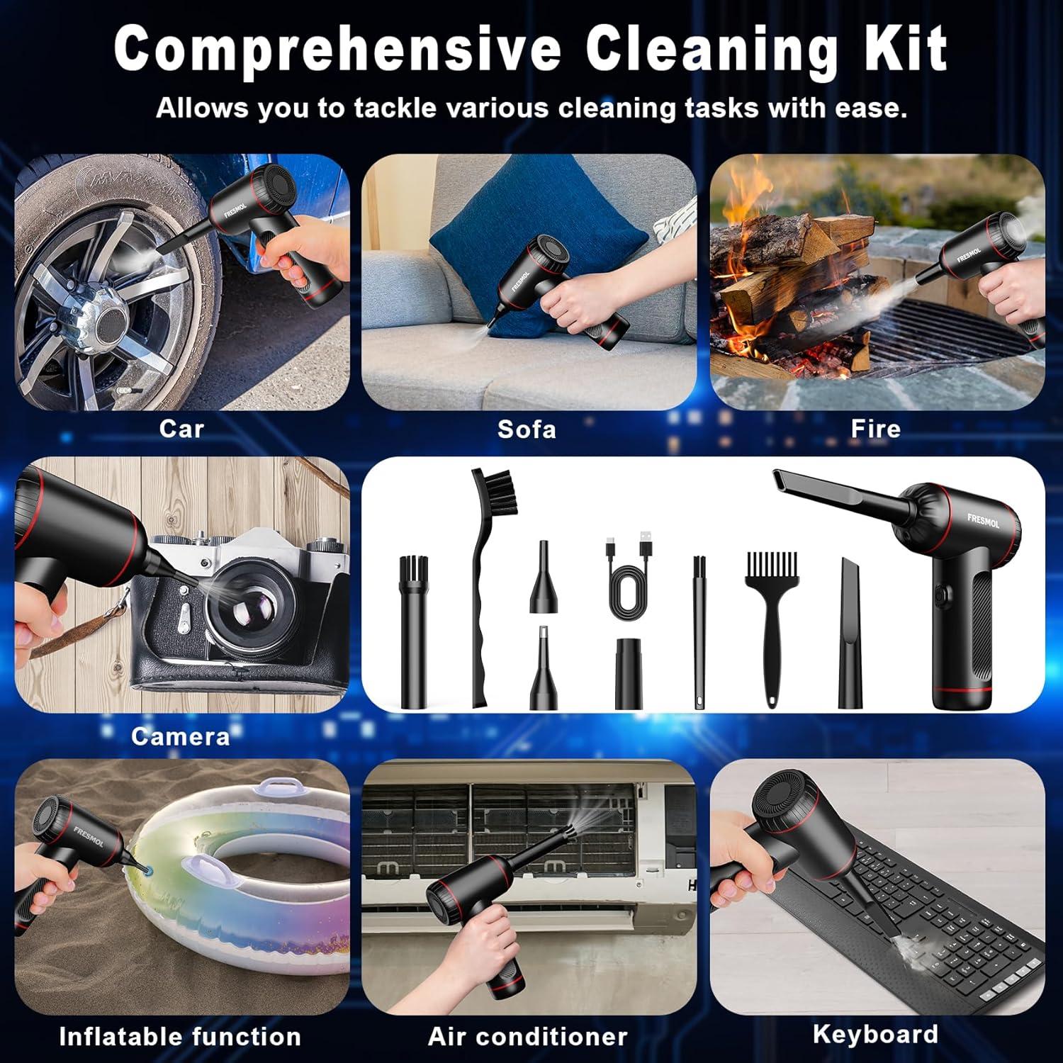 Soplador de Aire Comprimido FRESMOL VC019 100000 RPM Recargable