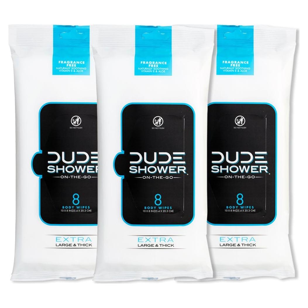Toallitas DUDE - Paquete de 3 toallitas grandes sin fragancia