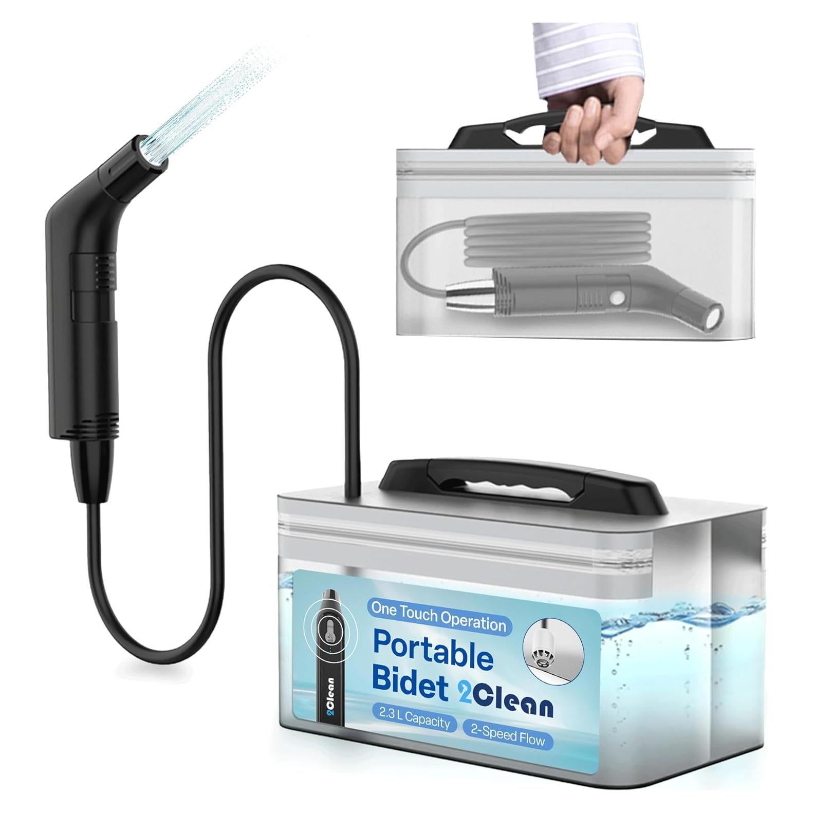 Bidet Portátil 2Clean Eléctrico para Viajes 0.58 kg