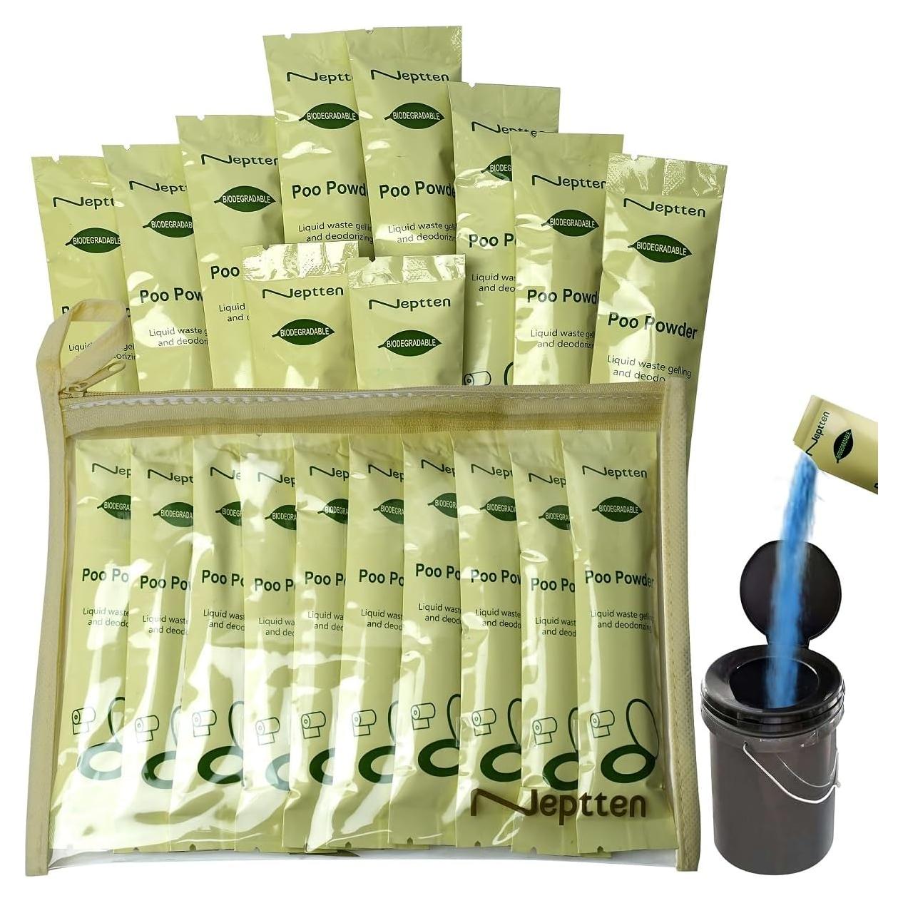 Gel Absorbente para Inodoro Portátil Neptten 20g - Control Olores