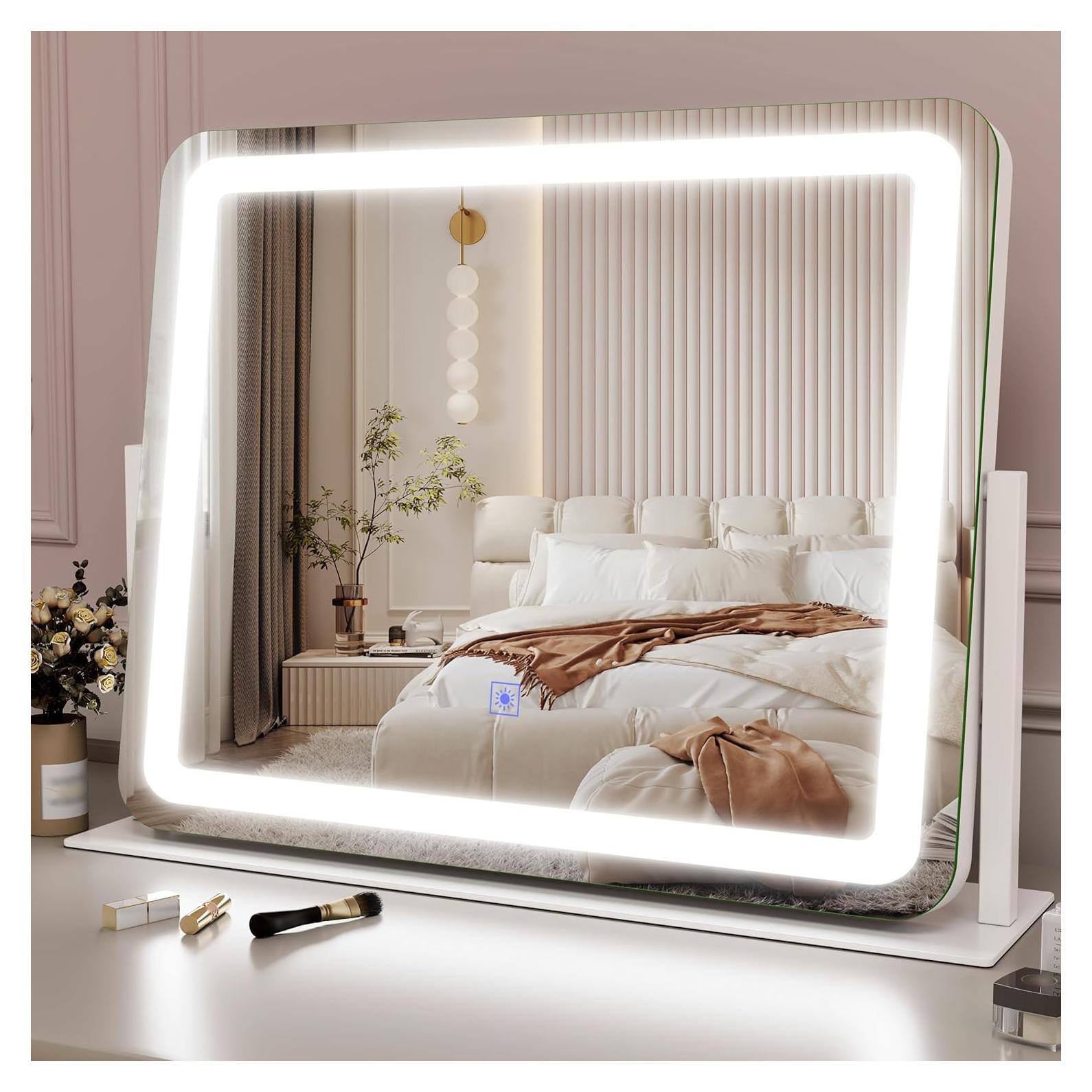 Espejo de tocador iluminado ROLOVE 55,88x48,26 cm LED 3 modos