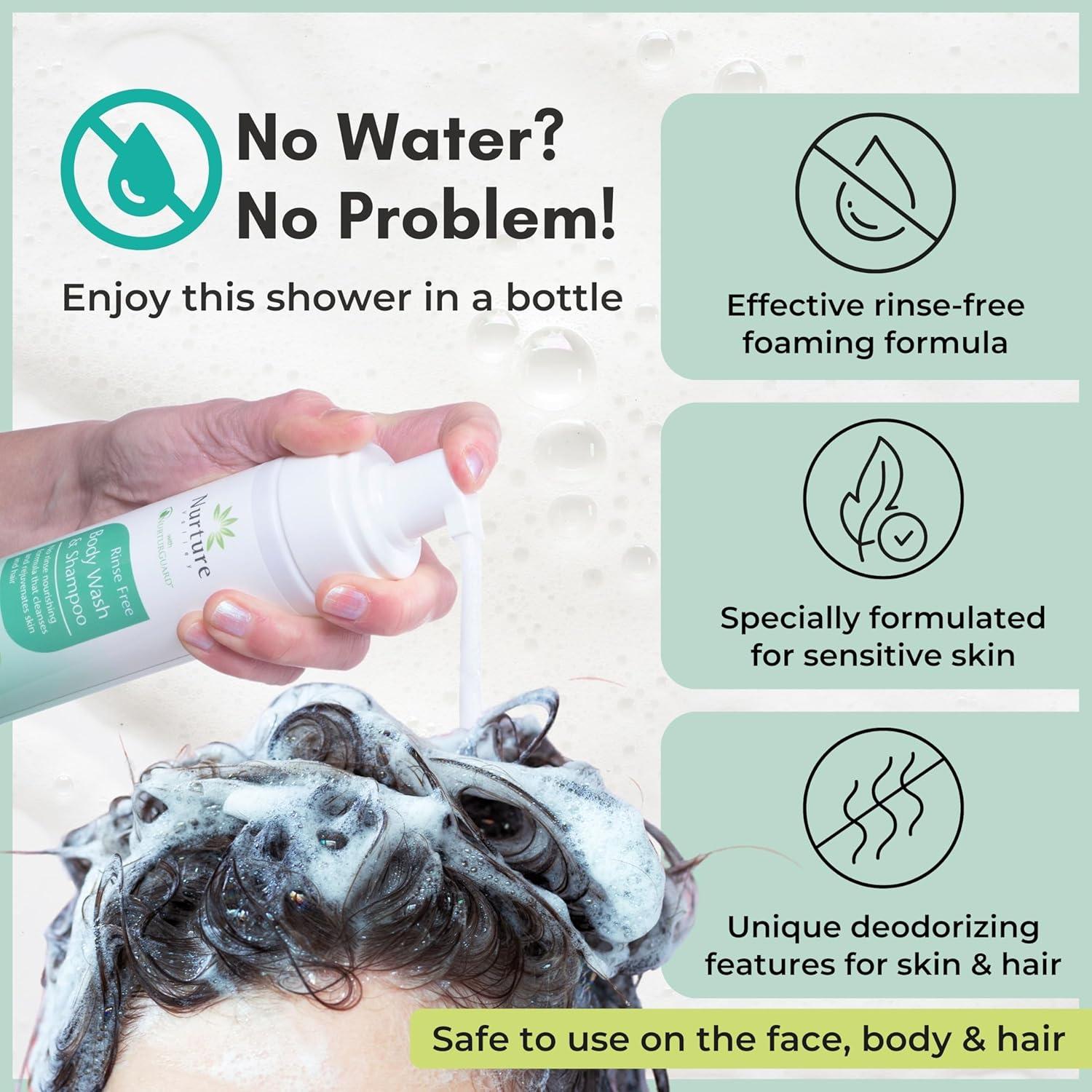 Jabón y Champú Sin Agua Nurture 250 ml | Aloe Vera