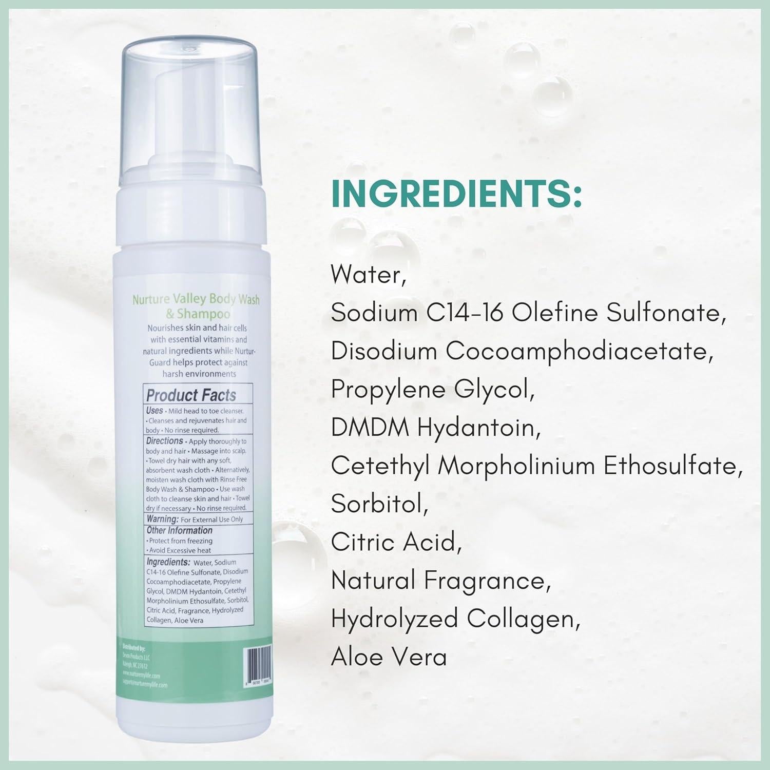 Jabón y Champú Sin Agua Nurture 250 ml | Aloe Vera