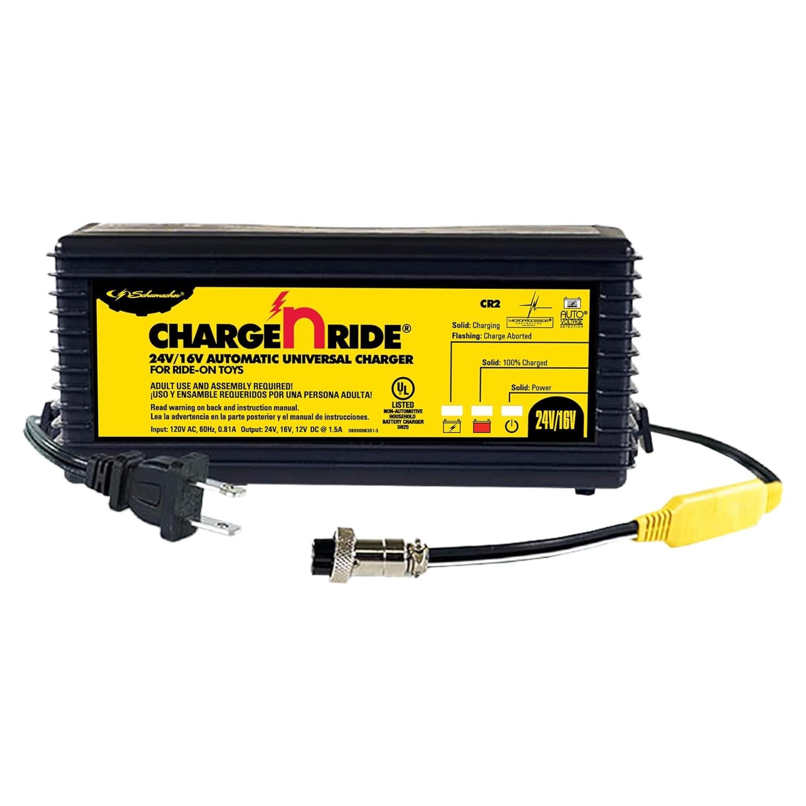 Cargador y Mantenedor Charge 'n Ride Schumacher 24V 1.5A