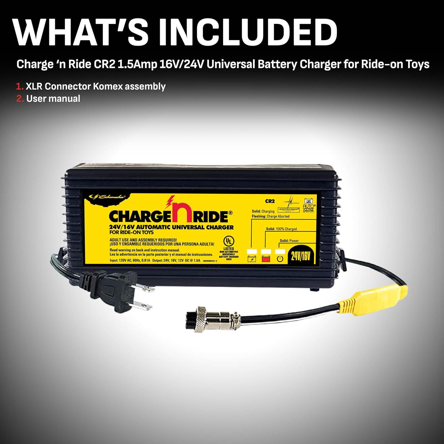 Cargador y Mantenedor Charge 'n Ride Schumacher 24V 1.5A